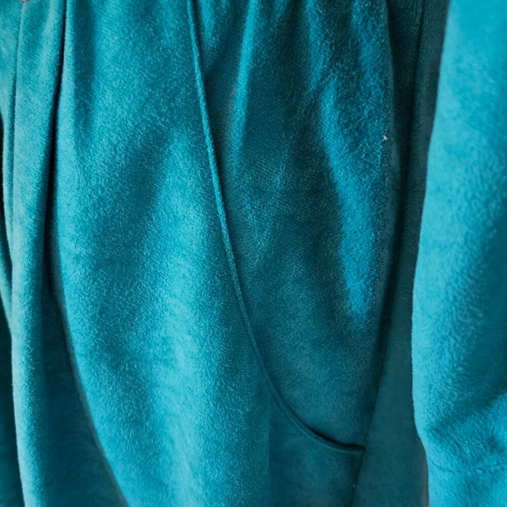 Vintage Cowgirl Dress in Fringed Turquoise Ultrasuede - Picture 4 of 8